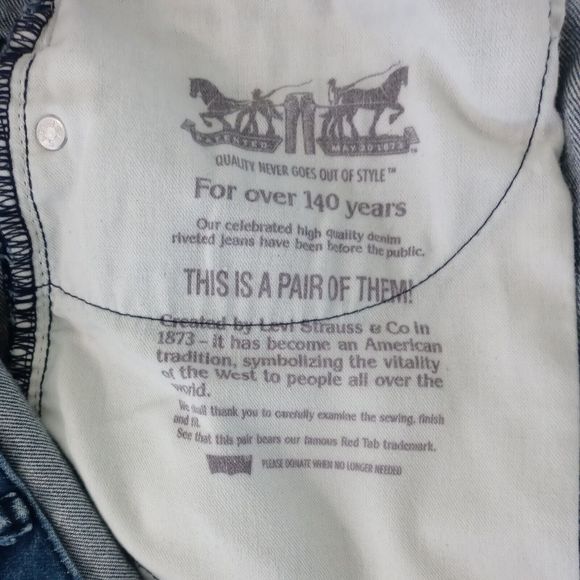 Levi's Slim Straight 522 Denim Stretch Jeans - Size 36/34 - Picture 6 of 7